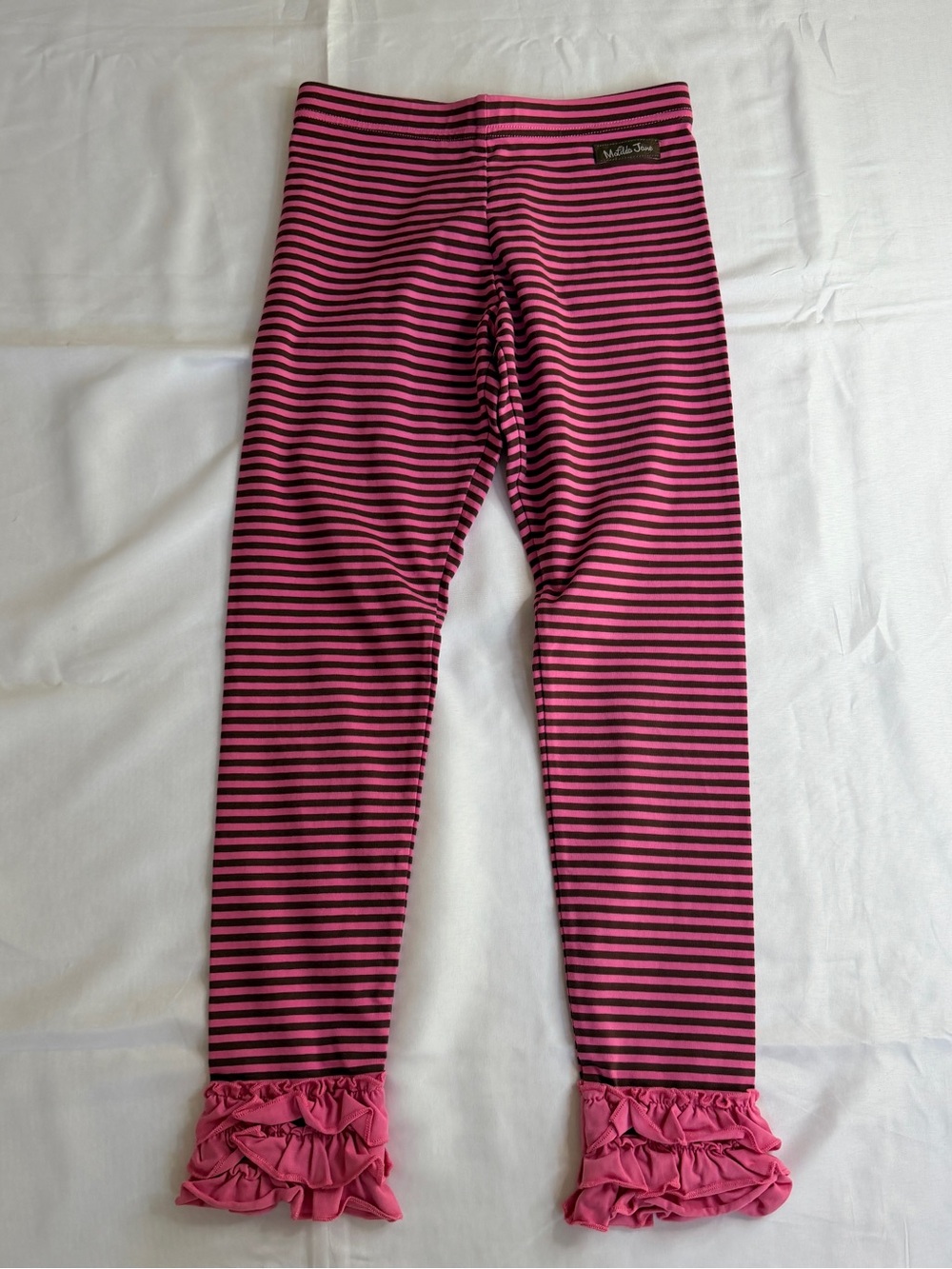 Matilda Jane Friendly Mime Leggings Make Believe Girls Size 8 Ruffled Cuffs -414